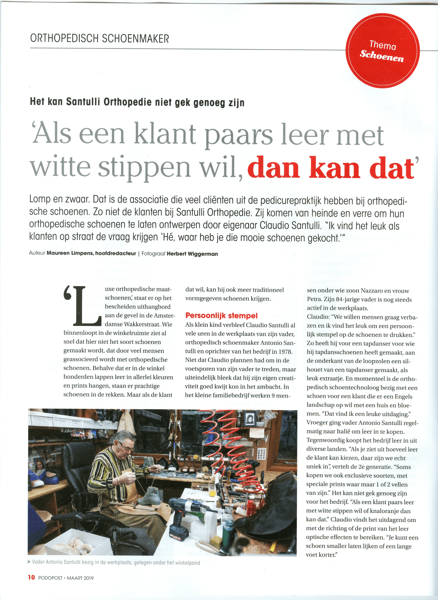 Santulli Orthopedie in Podopost, het vakblad voor de pedicure